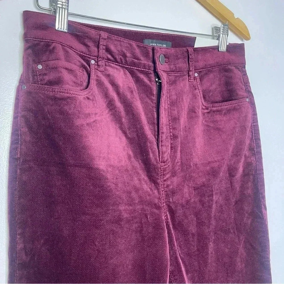 Ann Taylor The Skinny Highest Rise Velvet Pants Size 10 NWT - Picture 5 of 7